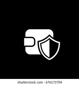 Wallet Protection Icon. Flat Design. Business Concept Isolated Illustration.