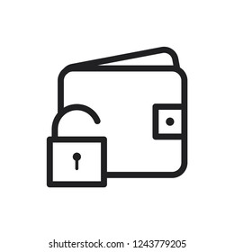 wallet protection icon vector