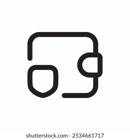 wallet protection shield icon sign vector