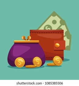 Wallet and purse concept