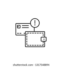 wallet purse. Element of marketing vector icon. Thin line icon for website design and infographic, Media Marketing icon