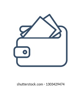 wallet or purse icon vector