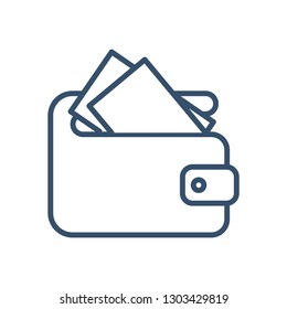 wallet or purse icon vector