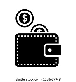 wallet - purse icon vector