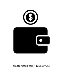 wallet - purse icon vector