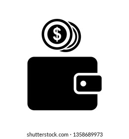 wallet - purse icon vector