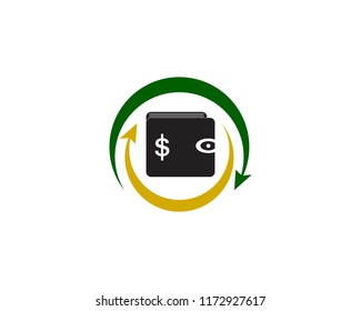 Wallet purse logo vector template