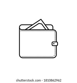 Wallet, purse, money vector icon