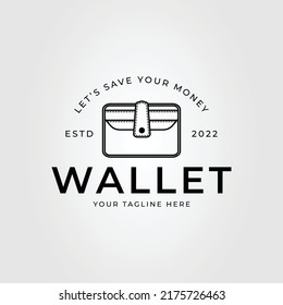 wallet or purse for saving money logo vector illustration design