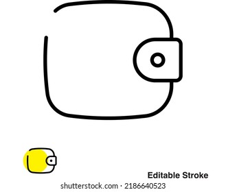 Wallet Purse Vector Line Icon