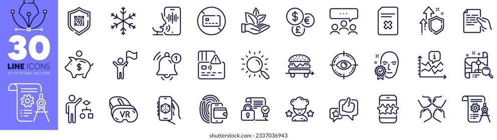 Wallet, Qr code and Star line icons pack. Organic product, Divider document, Best chef web icon. Voicemail, 3d app, Search map pictogram. Meeting, Money currency, Like. Leadership. Vector