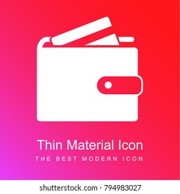 wallet red and pink gradient material white icon minimal design