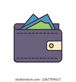 Wallet related vector icon. Isolated on white background. Vector illustration