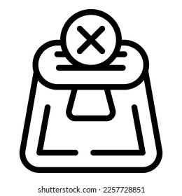 Wallet return icon outline vector. Shipment service. Package product