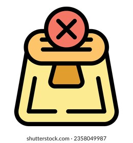 Wallet return icon outline vector. Shipment service. Package product color flat