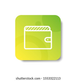 wallet round icon in outline / line and stripes style (UNUNITE / UNGROUP LINE) with colorful smooth gradient background, suitable for mobile and web UI, app button,  infographic, etc