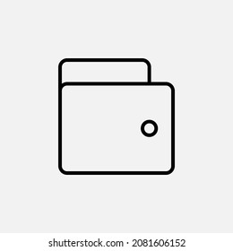 wallet, saving, money line icon, vector, illustration, logo template. Suitable for many purposes.