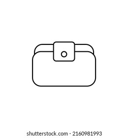 Wallet, Saving, Money Thin Line Icon Vector Illustration Logo Template. Suitable For Many Purposes.
