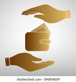 Wallet sign Golden Effect.