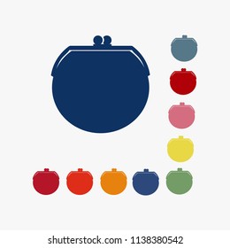 Wallet sign icon.  Colored flat icons on white background, vector,  illustration