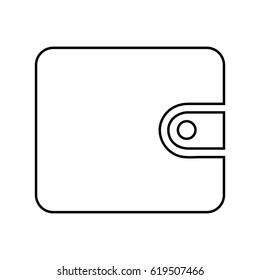 wallet silhouette isolated icon