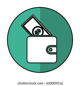 wallet silhouette isolated icon