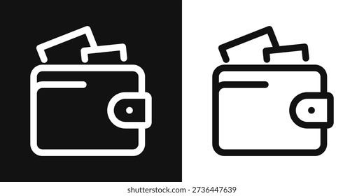 Wallet Simple and clear vector icon illustrating an essential idea or function