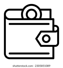 Símbolo de logotipo de icono de línea simple de cartera