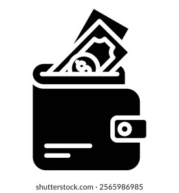 Wallet Simple Vector Icon Collection