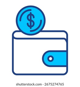 Wallet Simple Vector Icon Collection