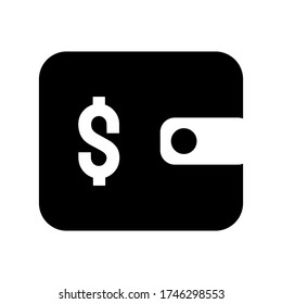Wallet simple vector sign. EPS vector icon.