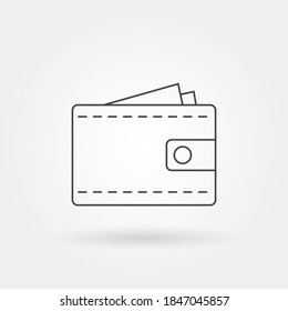 Wallet single isolated icon with modern line or outline style
