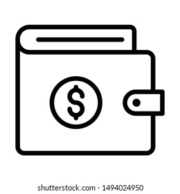 Wallet Spending Money Vector Icon