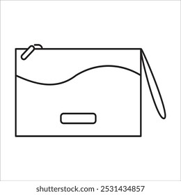Wallet stok icon outline vector