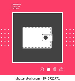 Wallet symbol icon, elements for your design