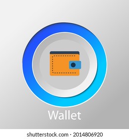 wallet symbol on the white background.