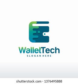 Wallet Tech logo designs concept vector, Digital Wallet logo template symbol