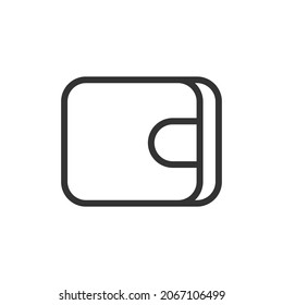 Wallet thin line icon. Symbol in trendy outline style. Premium design for web and apps. Perfect for UI.