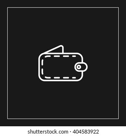 wallet thin line icon for web and mobile
