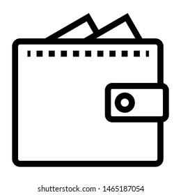 wallet thin line vector icon