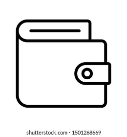 wallet thin line vector icon