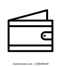 wallet thin line vector icon