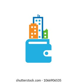 Wallet Town Logo Icon Design
