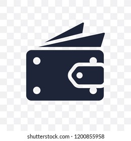 Wallet transparent icon. Wallet symbol design from Payment collection. Simple element vector illustration on transparent background.