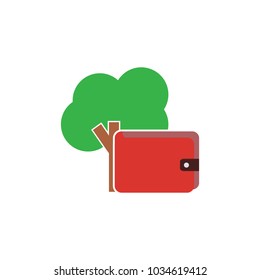 Wallet Tree Logo Icon Design