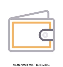 wallet vector color line icon 