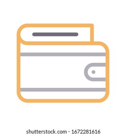 wallet vector color thin icon 