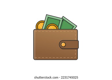 Wallet vector design illustration on white background