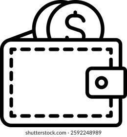 Wallet Vector Design for Money Management. Personal finance icon, banking cash storage illustration, digital payment concept