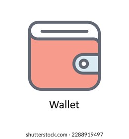 Iconos de contorno de relleno de vectores de cartera Material gráfico simple